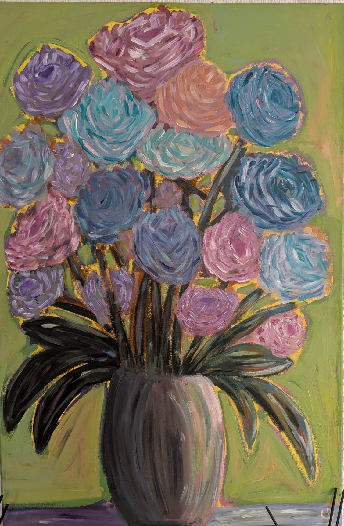 Floral acyrlic.1